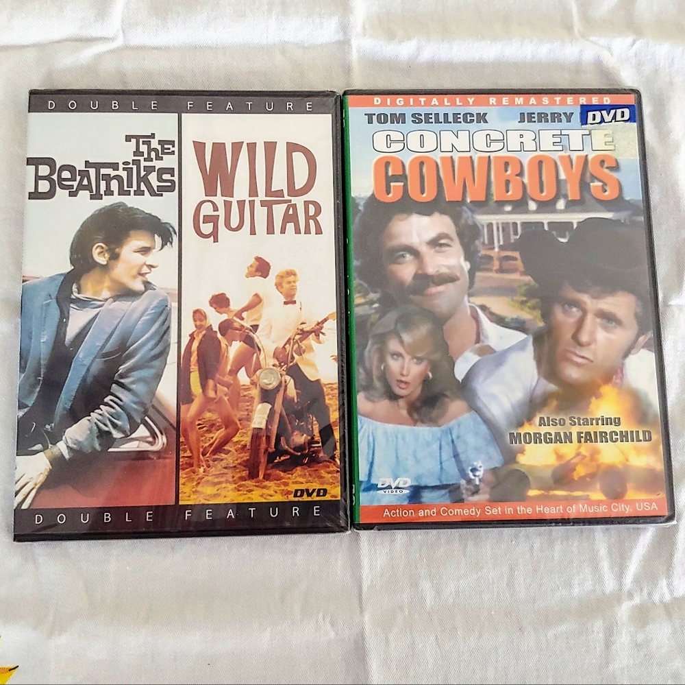 🌻 $5! DVDs: Beatniks, Wild Guitar, Concrete Cowboys